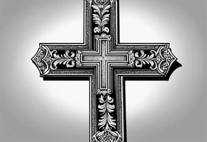 Plain Cross with Roman numeral Jan 18 2023 tattoo idea