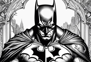 batman metal tattoo idea