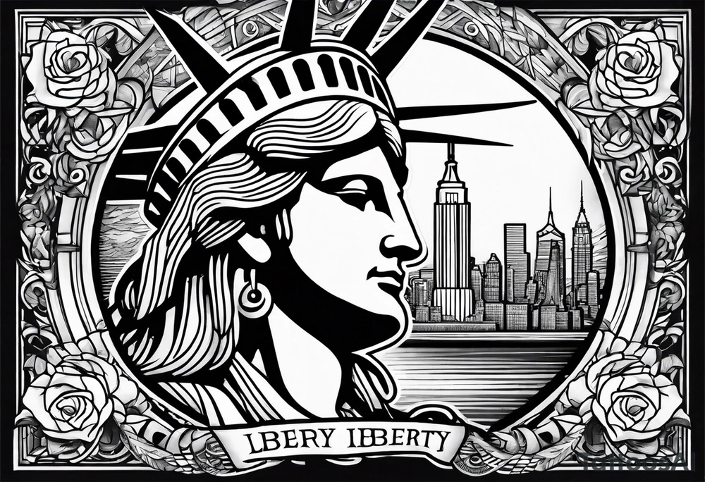 Statue of liberty tattoo idea