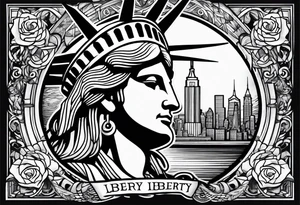 Statue of liberty tattoo idea