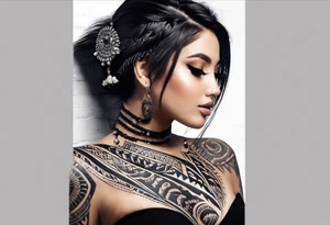 Riandi(04/01/2024) ,Lee-Mari(08/03/2025) , R&A(21/10/2022) include these names with the dates 
Tribal full sleeve tattoo idea