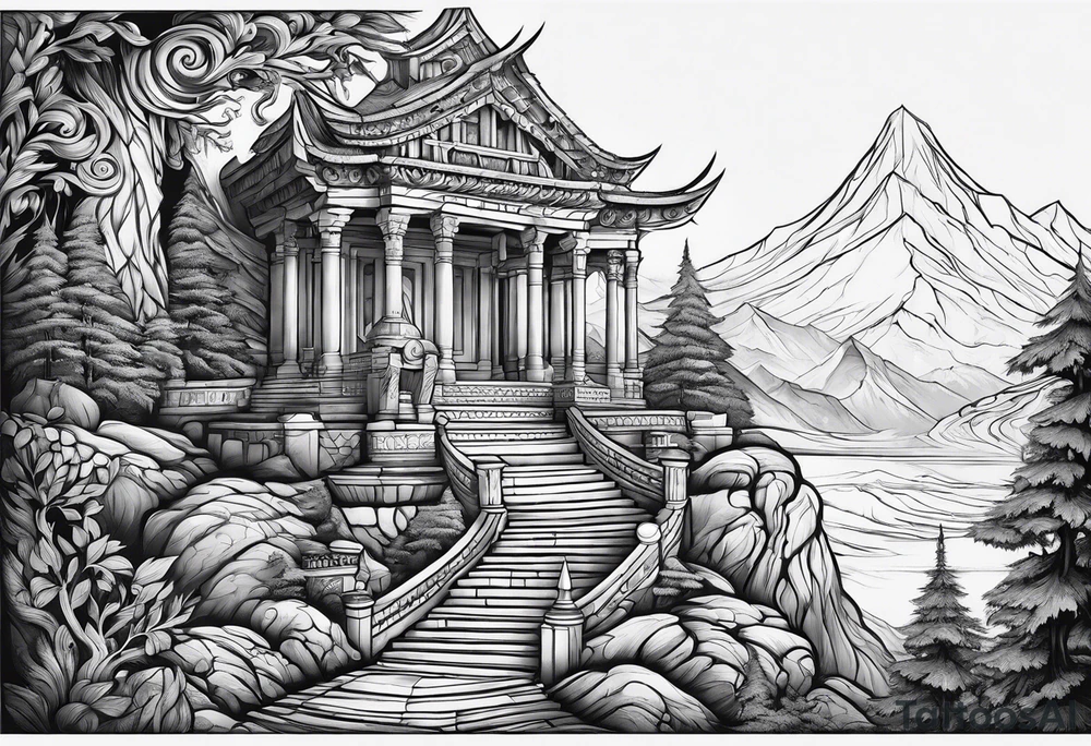 Valhalla steps path tattoo idea