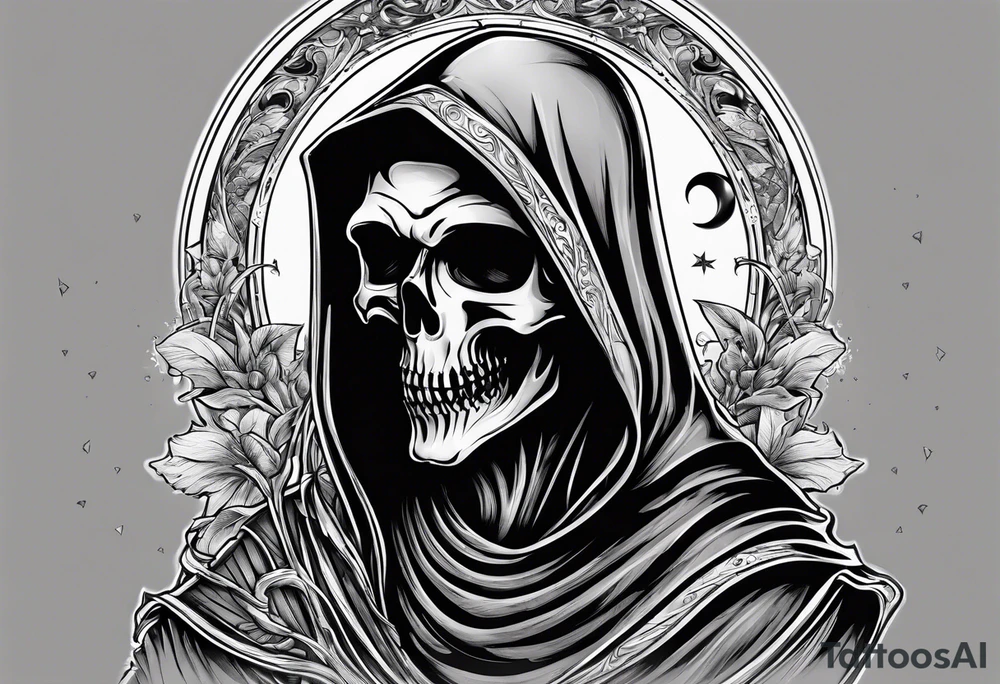 grim reaper with numbers 426 tattoo idea