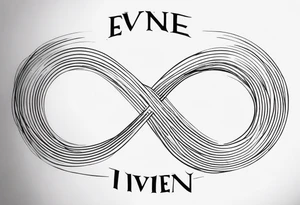 The words Even If and infinity symbol tattoo idea