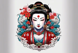 The name Nakama painted vertically  in Shodo style. tattoo idea