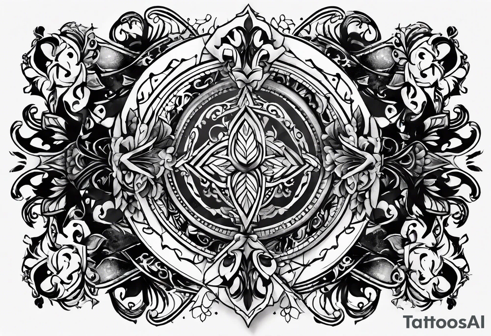 I need a tattoo design that only includes letters X I, with a dark and gothic style. tattoo idea