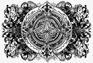 I need a tattoo design that only includes letters X I, with a dark and gothic style. tattoo idea