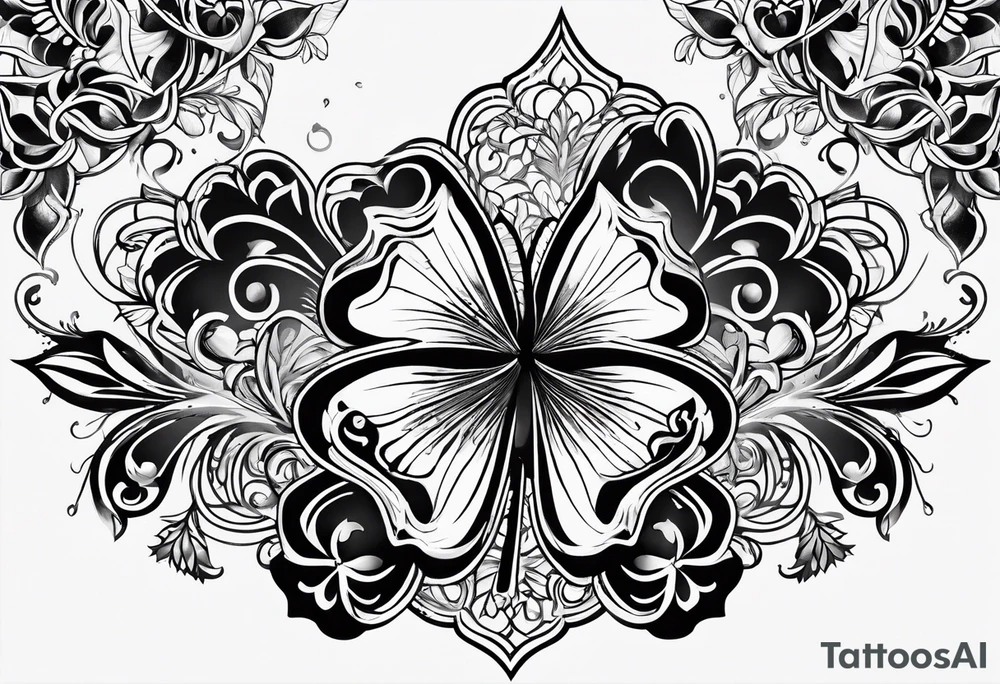 Honor Love Respect with 3 1 7 and a four leaf clover tattoo idea