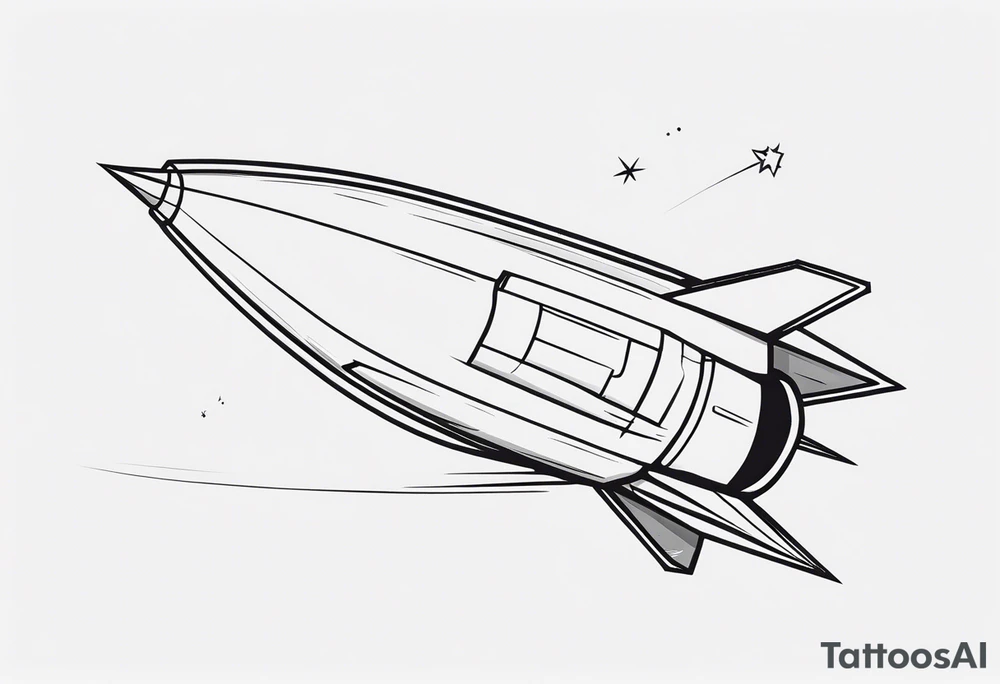 missile with a face on it tattoo idea