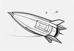 missile with a face on it tattoo idea