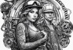 Mechanic and god tattoo idea