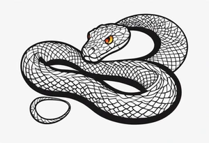 cute snake tattoo idea