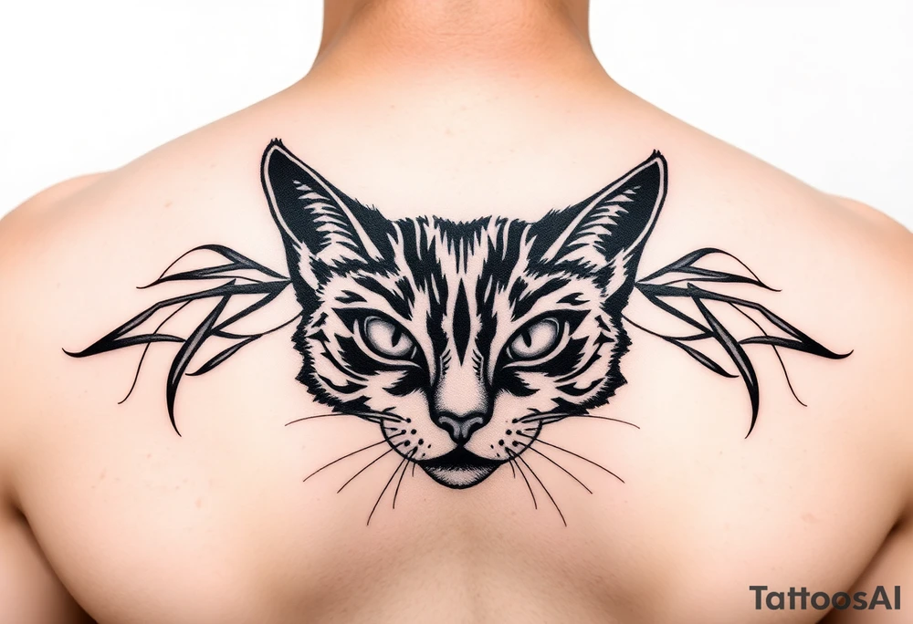 black cat tattoo idea