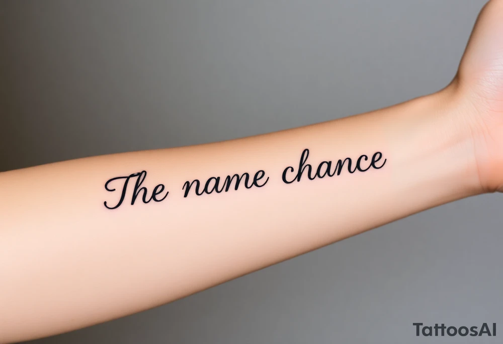 The name chance tattoo idea