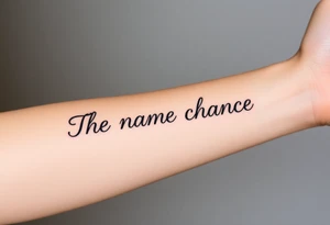 The name chance tattoo idea