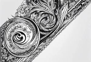 mens 
neck sleeve tattoo idea