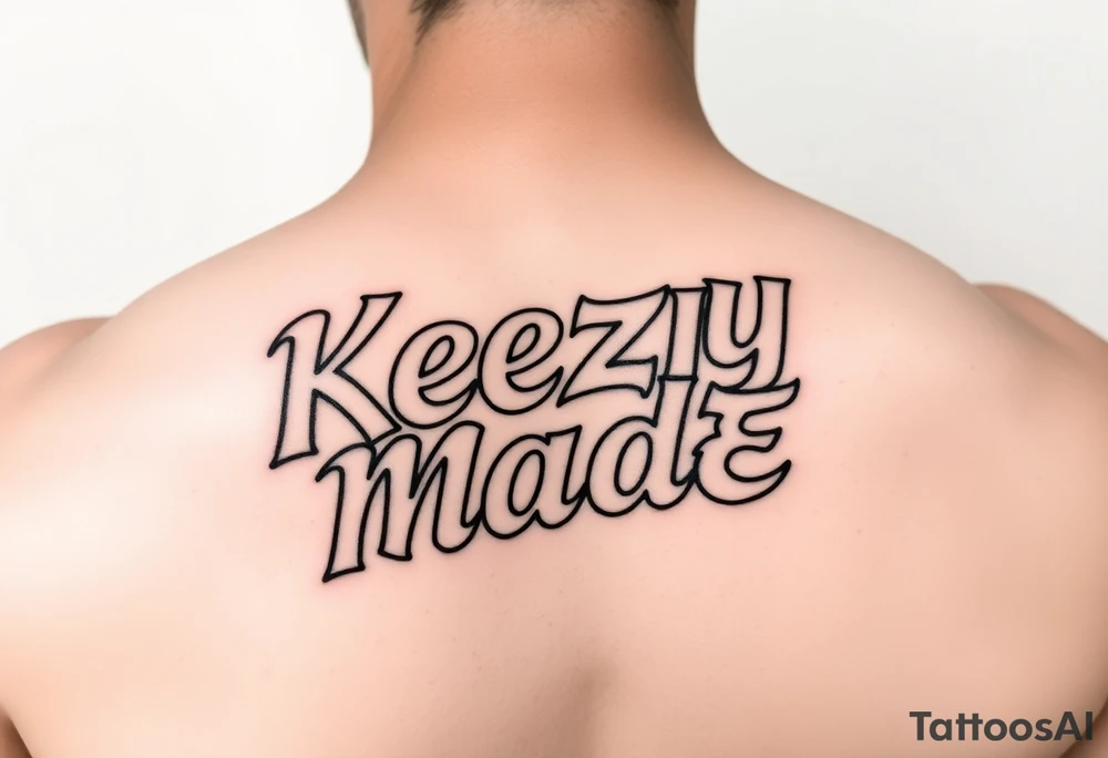 (KeezY MadE) bubble letters tattoo idea