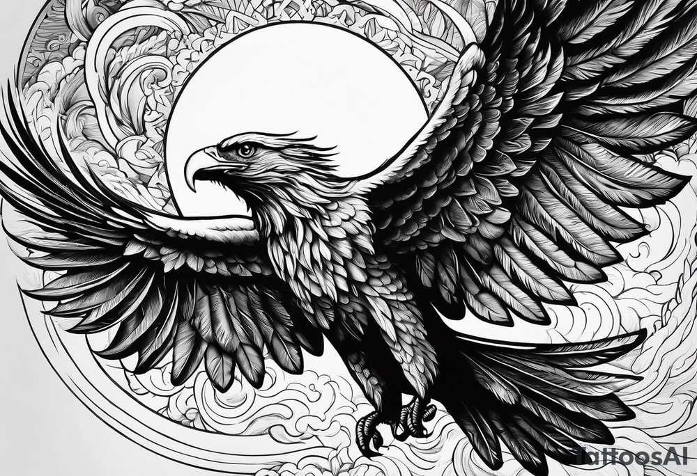 Icarus's myth flying too close to the sun tattoo idea