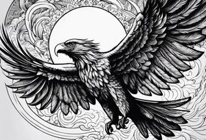 Icarus's myth flying too close to the sun tattoo idea