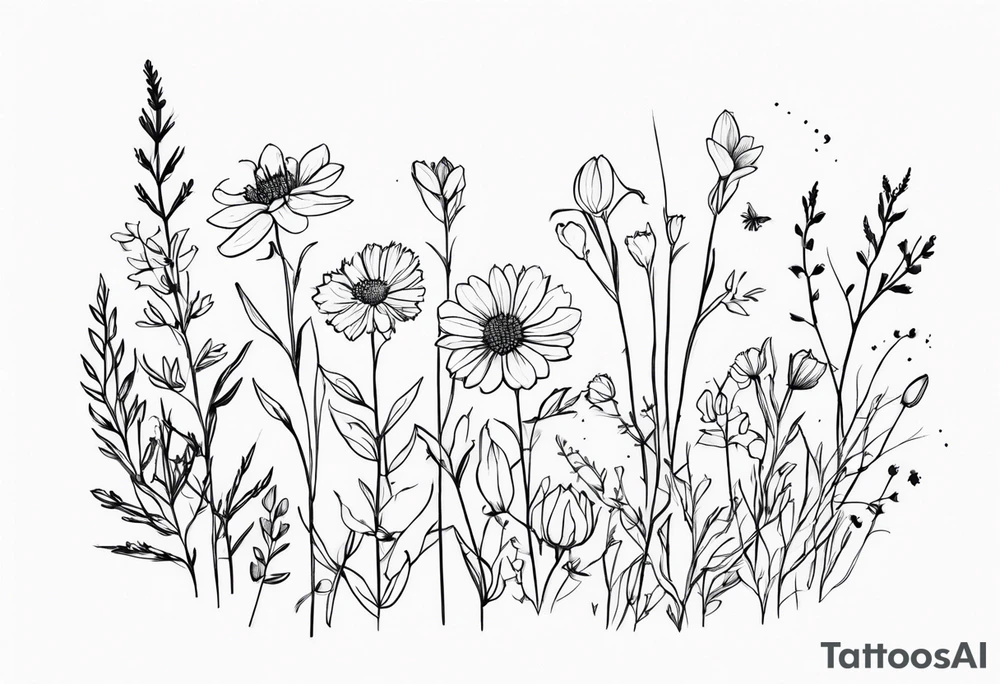 wildflowers tattoo idea