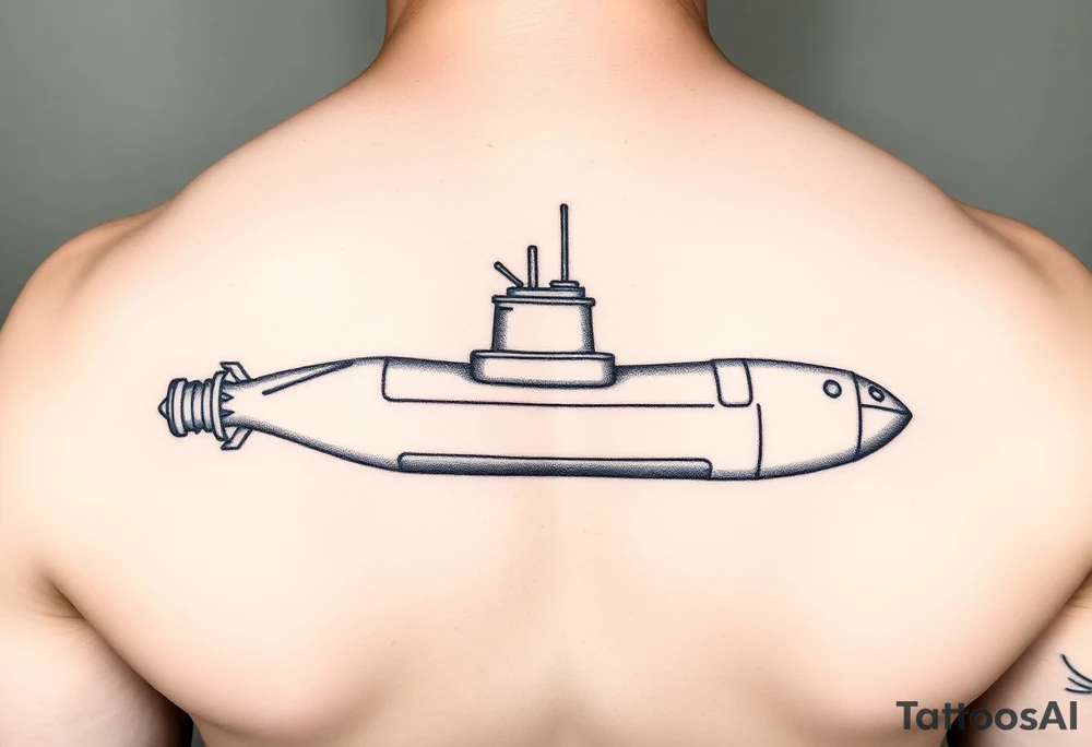 Ohio class submarine in a bottle tattoo idea