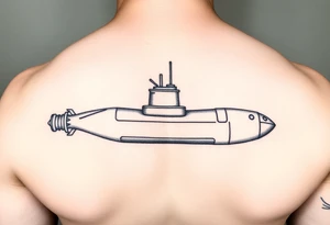 Ohio class submarine in a bottle tattoo idea