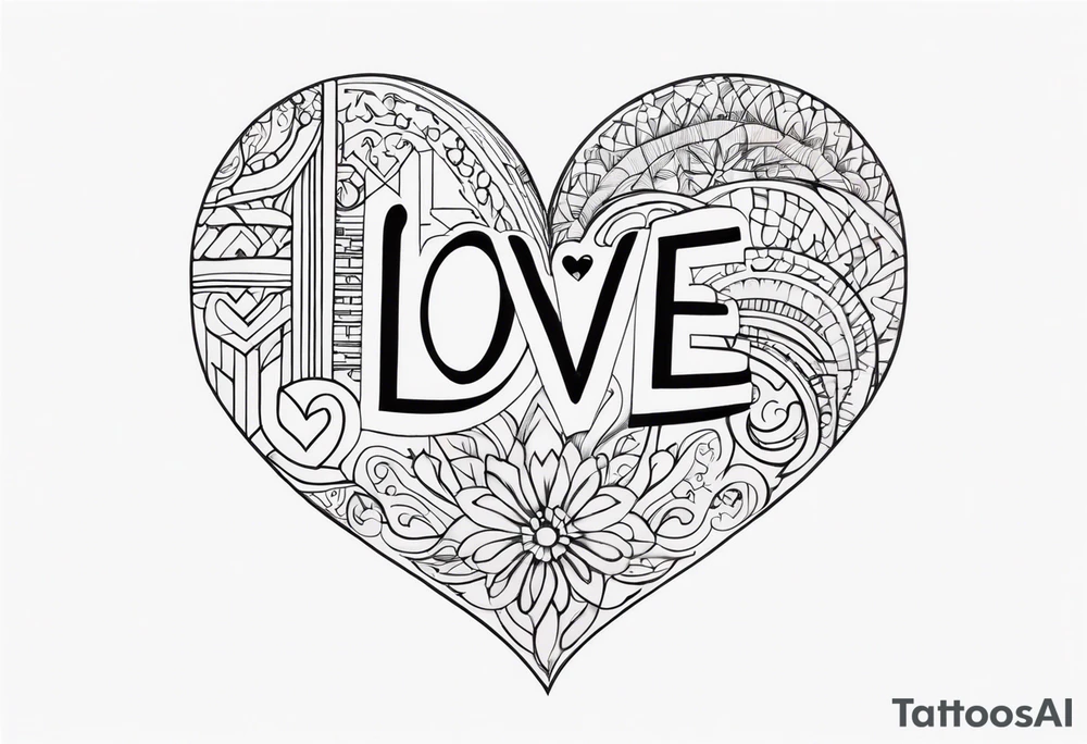 love text tattoo idea