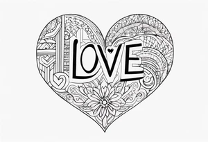 love text tattoo idea