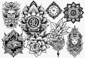 11:25 time in different fonts tattoo idea