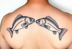 Fishing tattoos for daughter and father tattoo idea