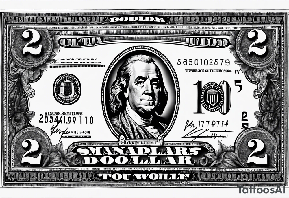 2 dollar bill tattoo idea