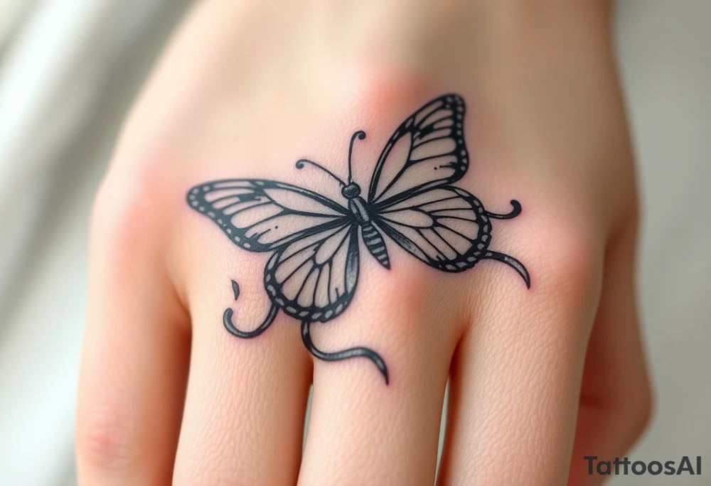 ethereal butterfly with flowing silk ribbons in moonlight tattoo idea ethereal butterfly with flowing silk ribbons in moonlight tattoo idea