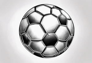 Small soccer ball tattoo idea