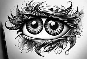 devil eye tattoo idea