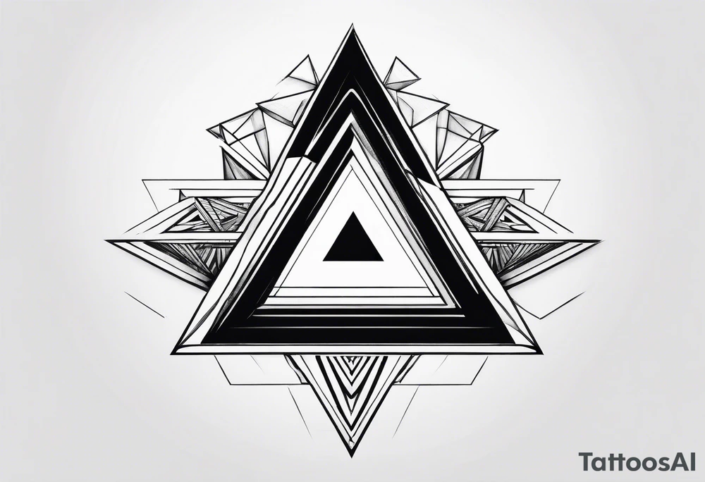 simple triangle tattoo idea
