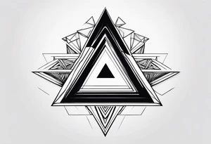 simple triangle tattoo idea