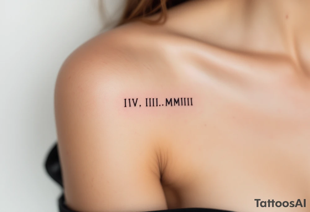 IV.III.MMIII in black and crimson ink wrapped around the wrist like a bracelet, symbolizing triplets’ birthday. tattoo idea