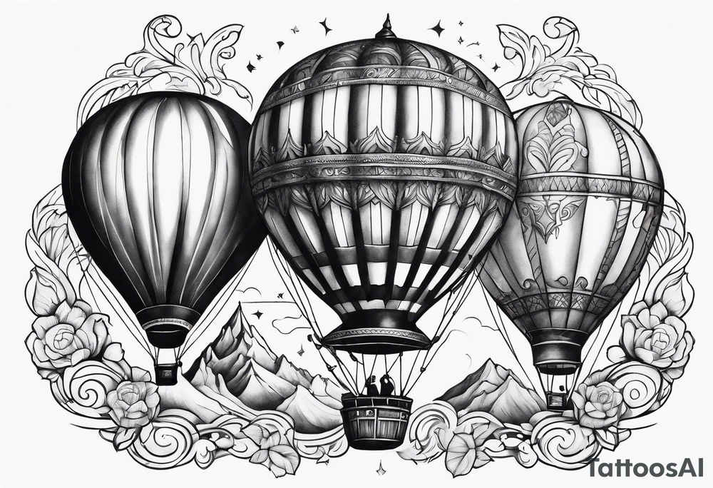 hotballoon ornemental tattoo idea