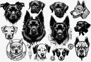 black dog tattoo idea