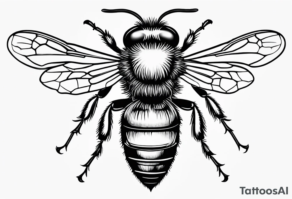 Honeybee sketch artistic abstract tattoo idea