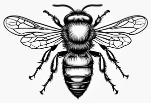 Honeybee sketch artistic abstract tattoo idea