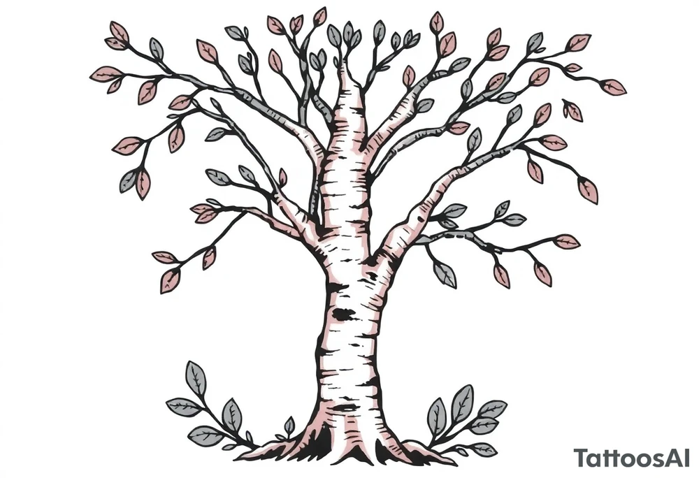 birch tree tattoo idea