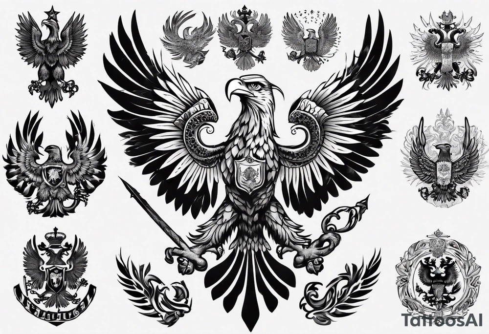 russian eagle tattoo idea