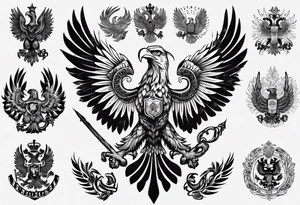 russian eagle tattoo idea