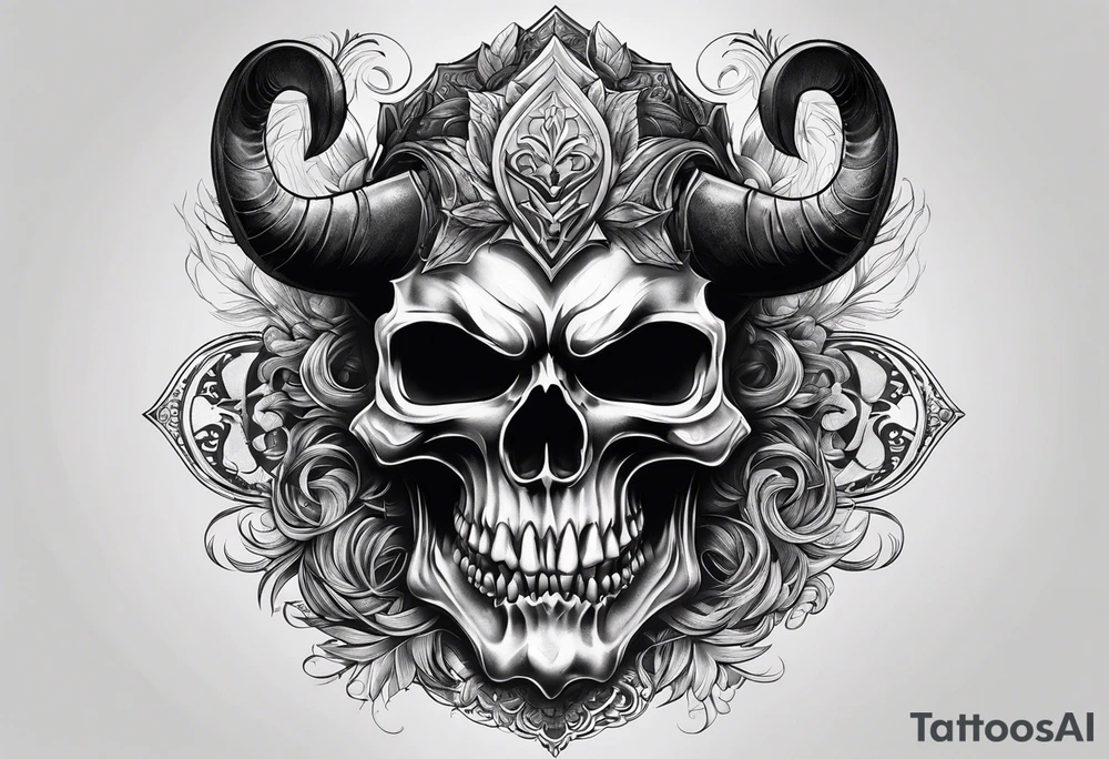 devil skull tattoo idea
