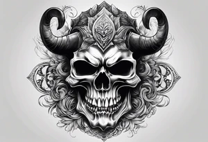devil skull tattoo idea