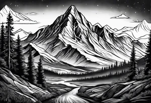 Jeremiah 1:19 tattoo with a mountain tattoo idea