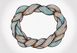 Arm filler rope with knots tattoo idea