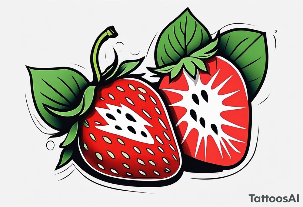 Strawberry tattoo idea