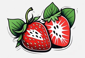 Strawberry tattoo idea